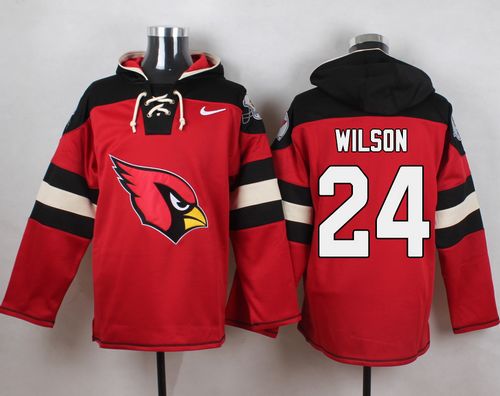 Nike Cardinals #24 Adrian Wilson Red Player Pullover NFL Hoodie